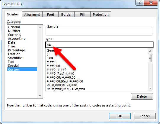 bulletpoints in excel example 5.2