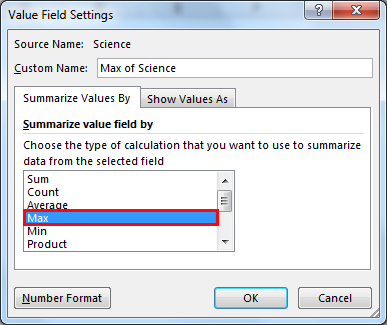 excel pivot table example 1.2