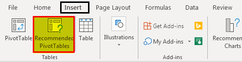 excel pivot table method 2.2