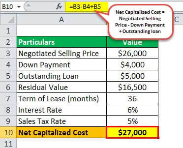 lease payment example 1
