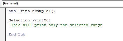 print in vba excel Example 2.5
