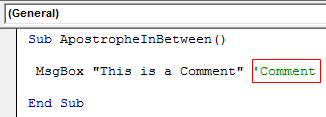 Apostrophe Comment