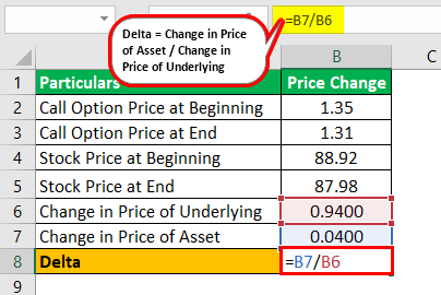 Delta Formula Example 2.1