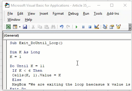 Exit Do Until Loop