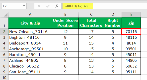 Extract Number from String Excel Example 1-7