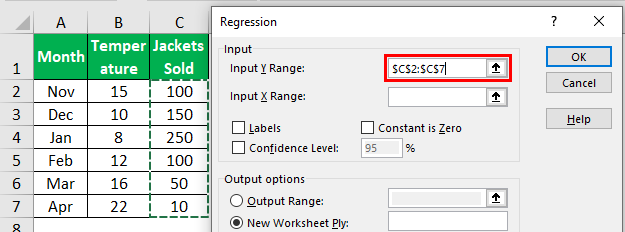 Linear Regression Excel Example 2-4