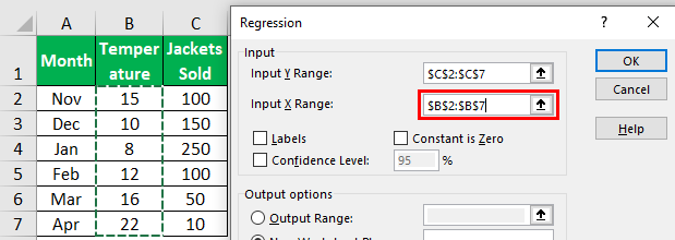 Linear Regression Excel Example 2-5