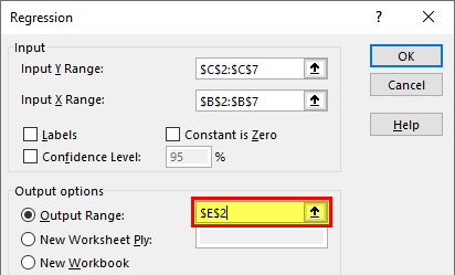 Linear Regression Excel Example 2-6