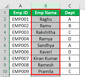 Move Columns Example 2-8
