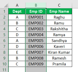 Move Columns Example 2