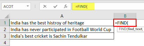 Search For Text Excel Example 1-1