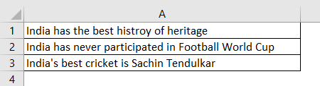 Search For Text Excel Example 1