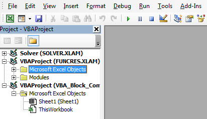 VBA Block Comment Example 1-1