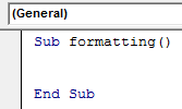 VBA Conditional Formatting Example 1-3