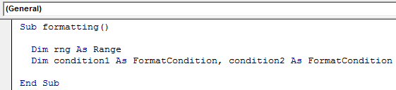 VBA Conditional Formatting Example 1-4