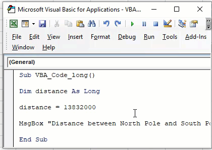 Data type Long Example 5