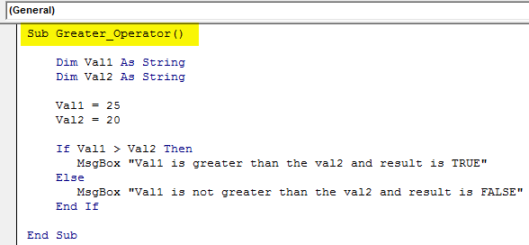 vba operators example 2.1