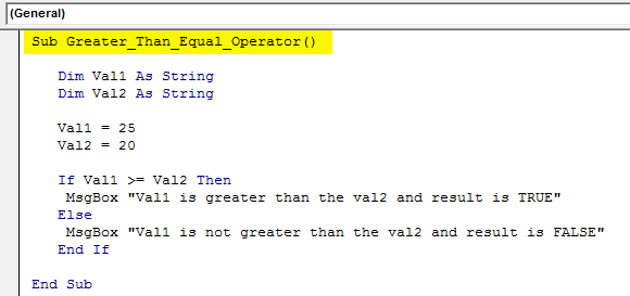 vba operators example 3.1