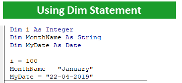 Dim & Const Statement Differences 1