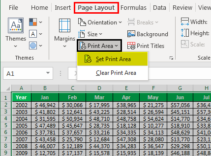 Page Setup Example 1-1