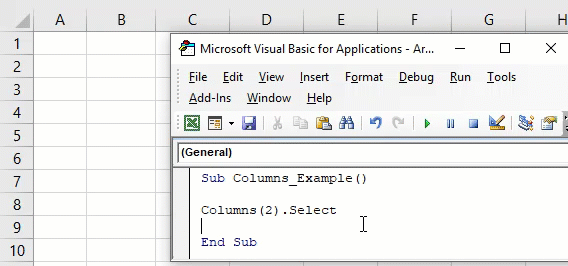 VBA Columns Example