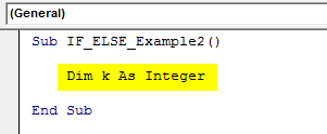 VBA If Else Example 2.3