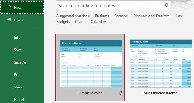 Blank invoice Template Example 1-1