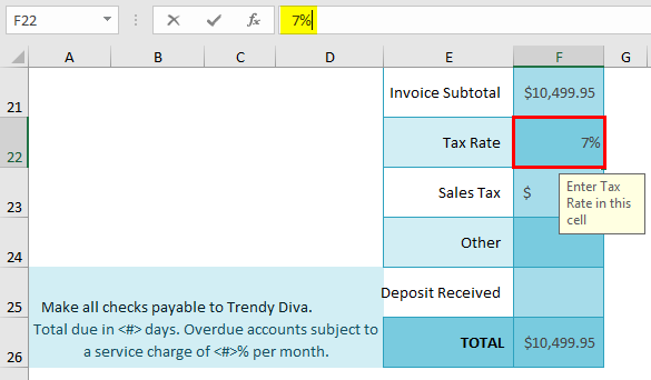 Blank invoice Template Example 1-11