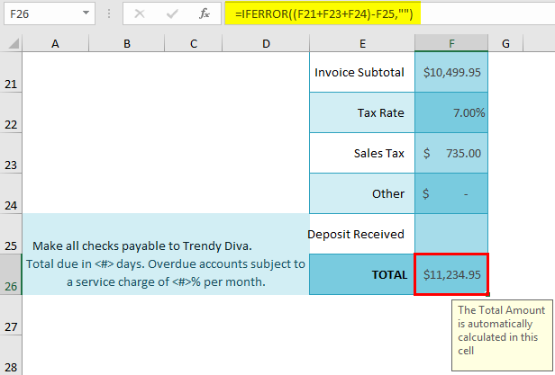 Blank invoice Template Example 1-14