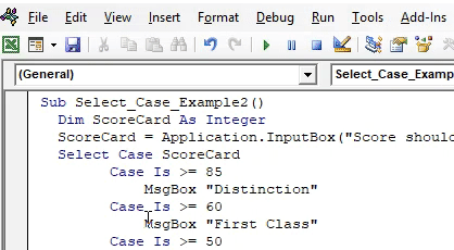 excel Case Statement Output 2