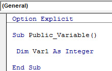 Declare VBA Public Variables 1