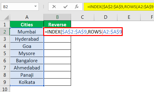 Using Excel Formula Example 2.5