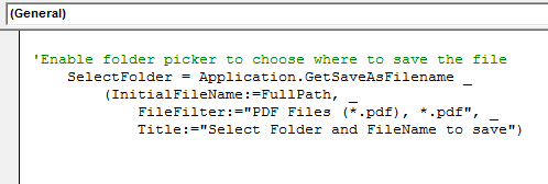 Export Excel into PDF using VBA Example 2.6