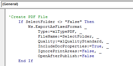 Export Excel into PDF using VBA Example 2.7