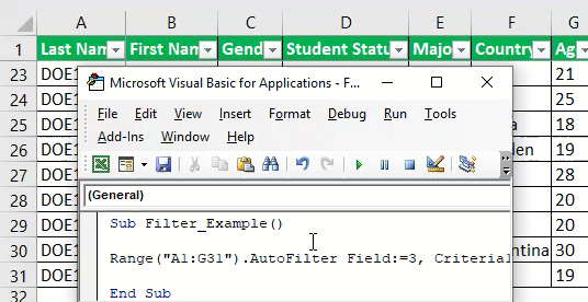 Filter Specific Values 1-3