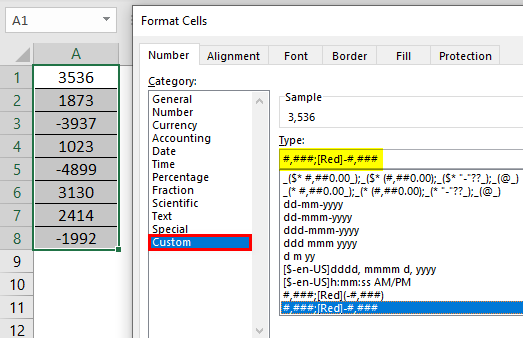 Format Cell in Excel Example 4.0