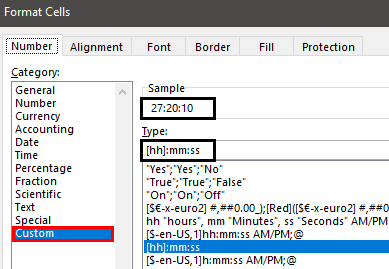 Formatting Time in Excel Example 2.3