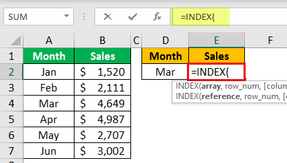 Index Formula Example 1-1