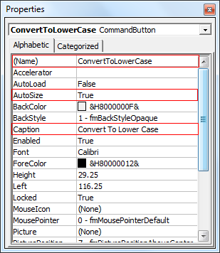 Lower Case Example 2.5