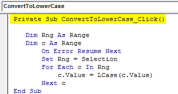 Lower Case Example 2.8