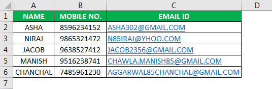 Excel Lower Case Example 6.1