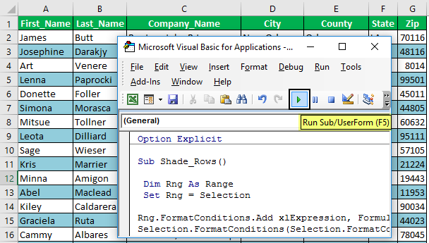 Using VBA Coding Method 3