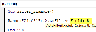 Use of OPERATOR Argument 1