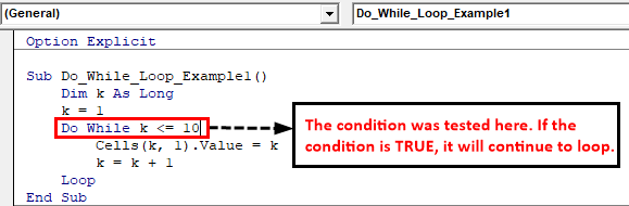 VBA Do Loop Example 1