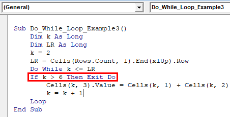 VBA Do Loop Example 3.0.5