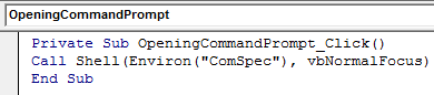 VBA Environ Example 1-6