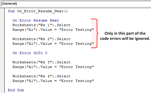 VBA On Error GoTo Example 2