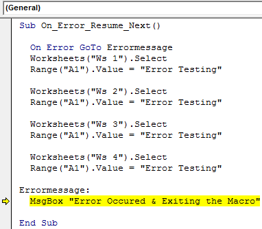 Error Message Example 3-2