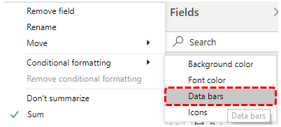 Choose Data Bars