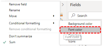 Choose Font Color
